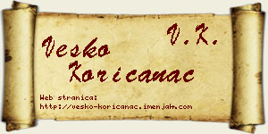 Vesko Korićanac vizit kartica